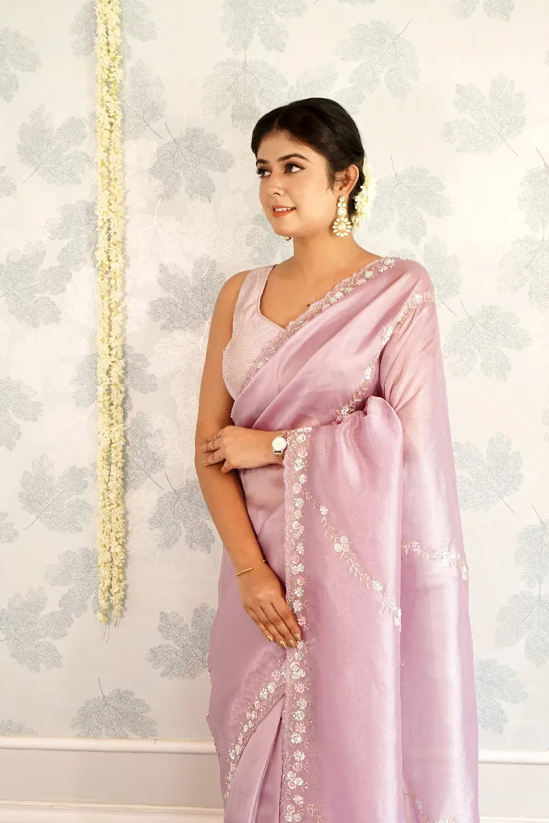 LAVENDER COLOR SAREE