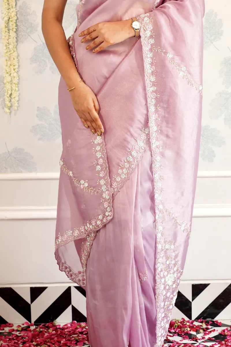 LAVENDER COLOR SAREE