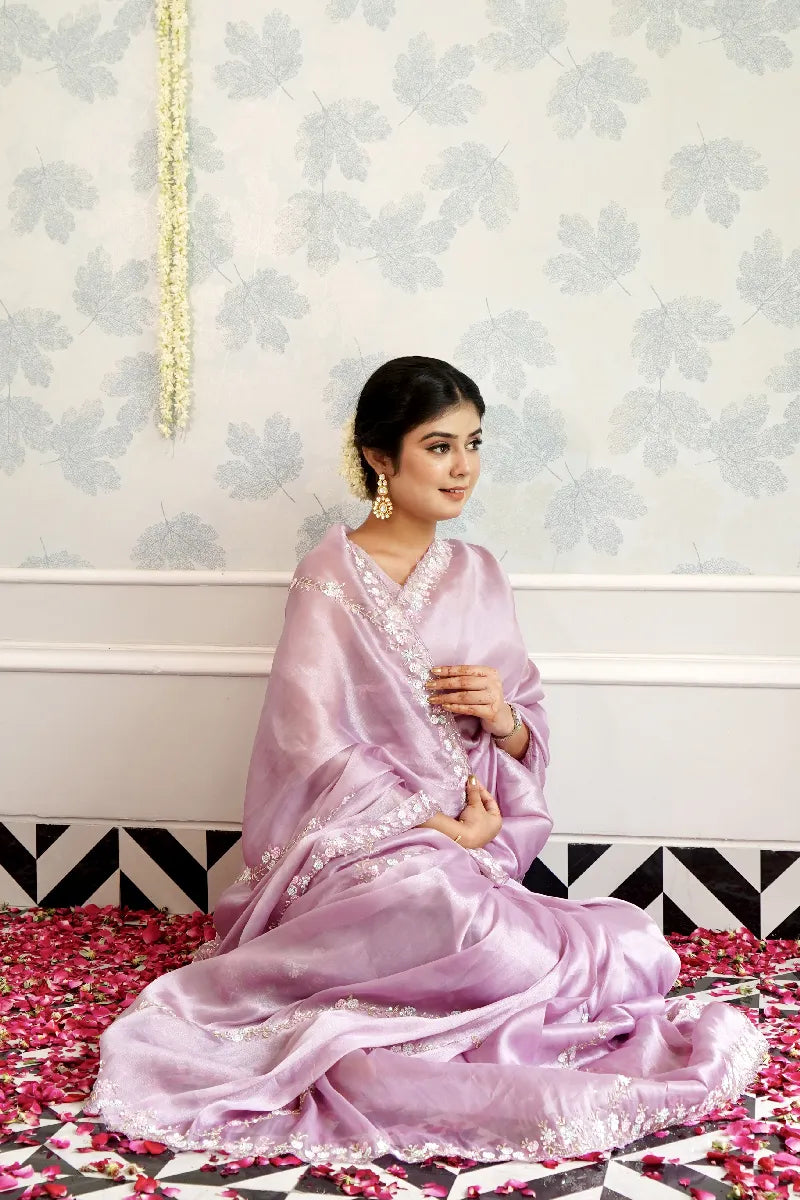 LAVENDER COLOR SAREE