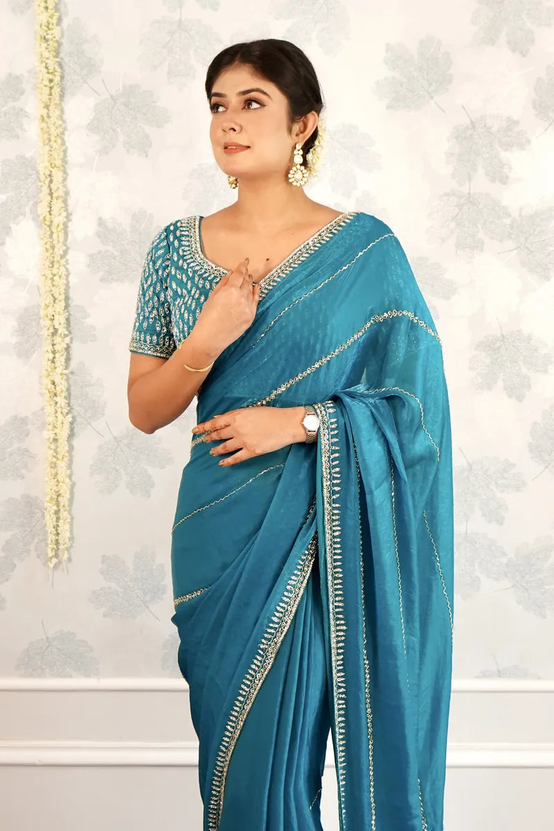 FIROZI COLOR READY TO WEAR SAREE INDO WESTERN