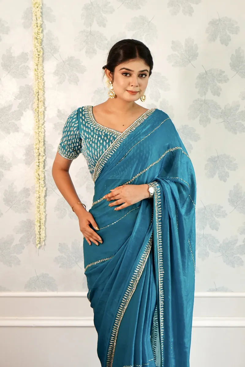 FIROZI COLOR READY TO WEAR SAREE INDO WESTERN