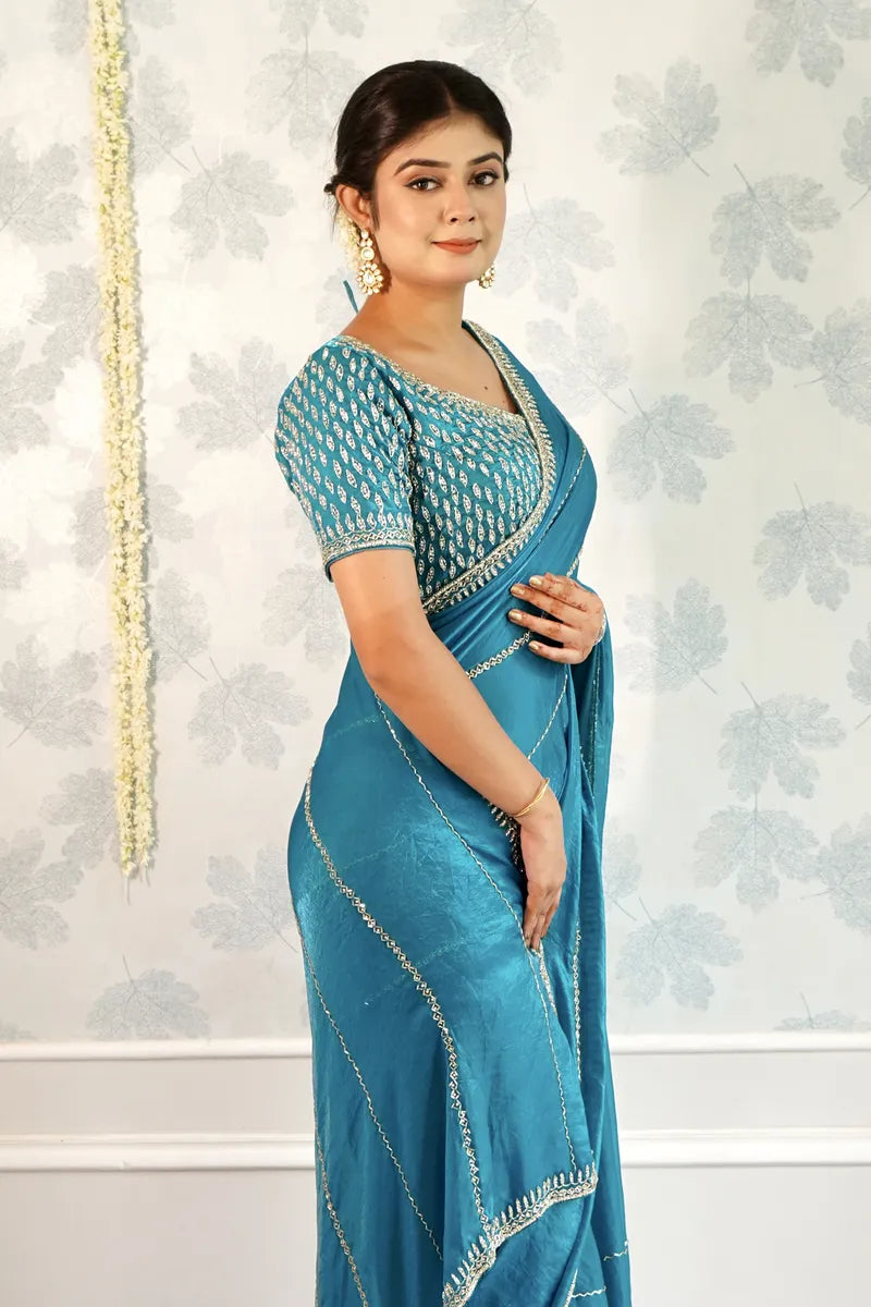 FIROZI COLOR READY TO WEAR SAREE INDO WESTERN