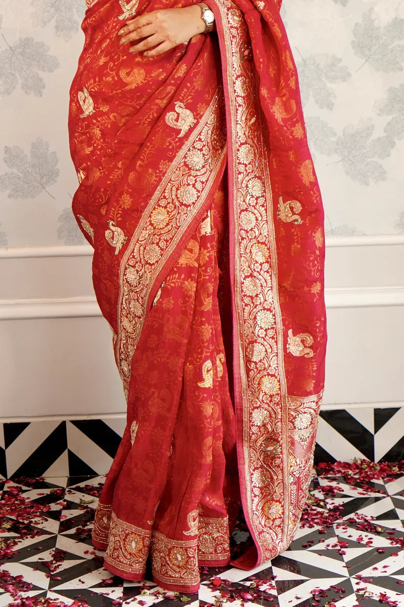 PINK COLOR CREPE SILK SAREE
