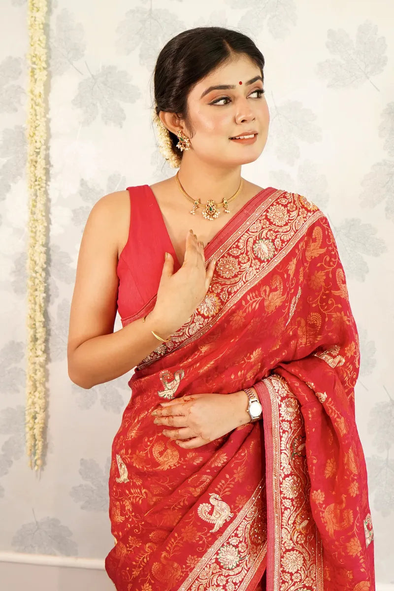 PINK COLOR CREPE SILK SAREE