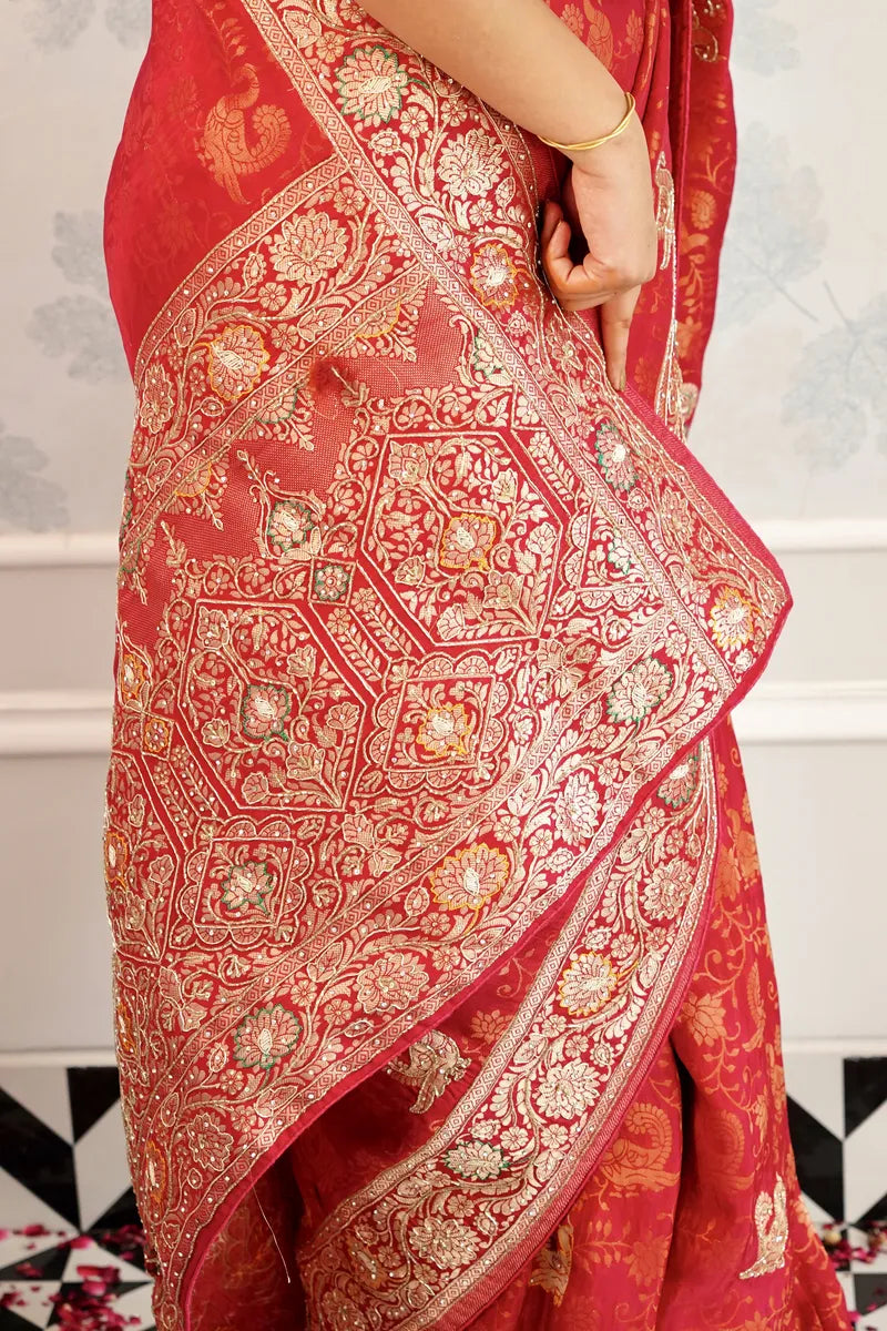 PINK COLOR CREPE SILK SAREE