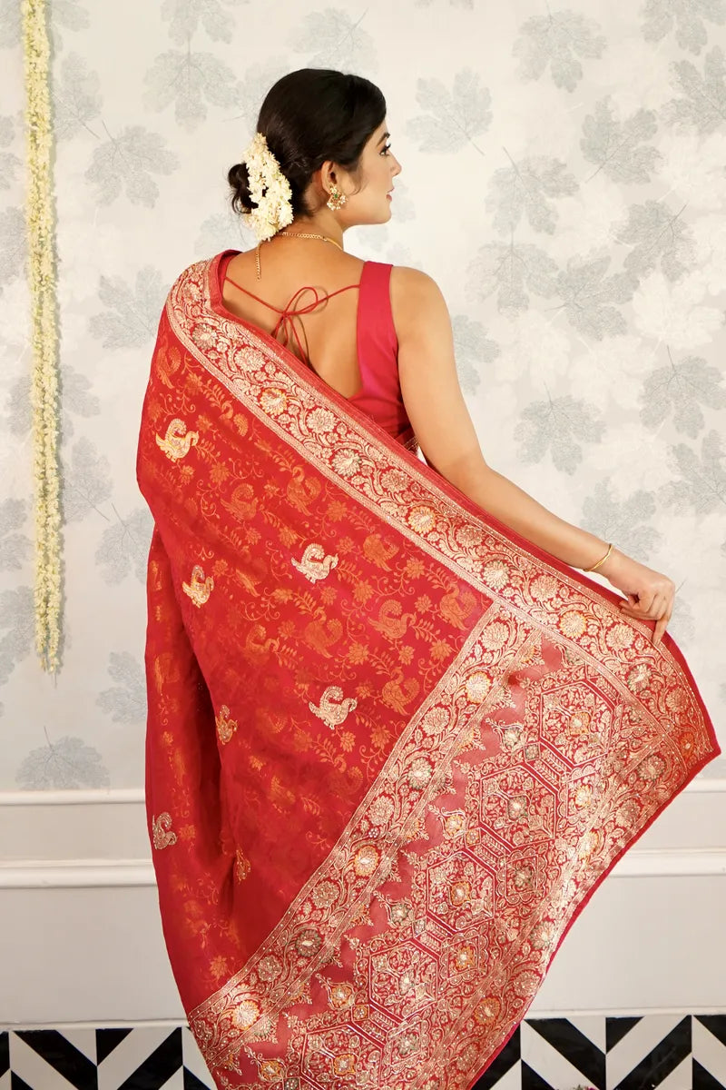 PINK COLOR CREPE SILK SAREE