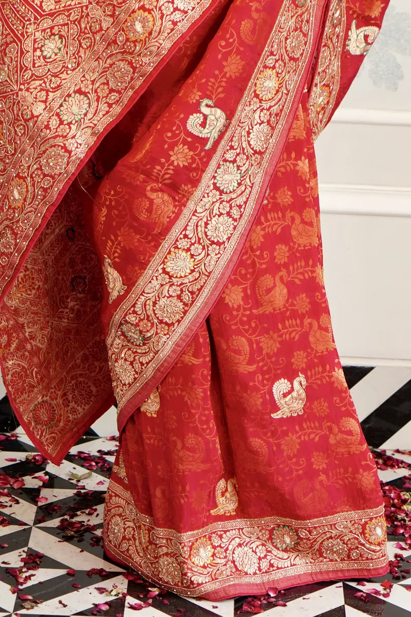 PINK COLOR CREPE SILK SAREE