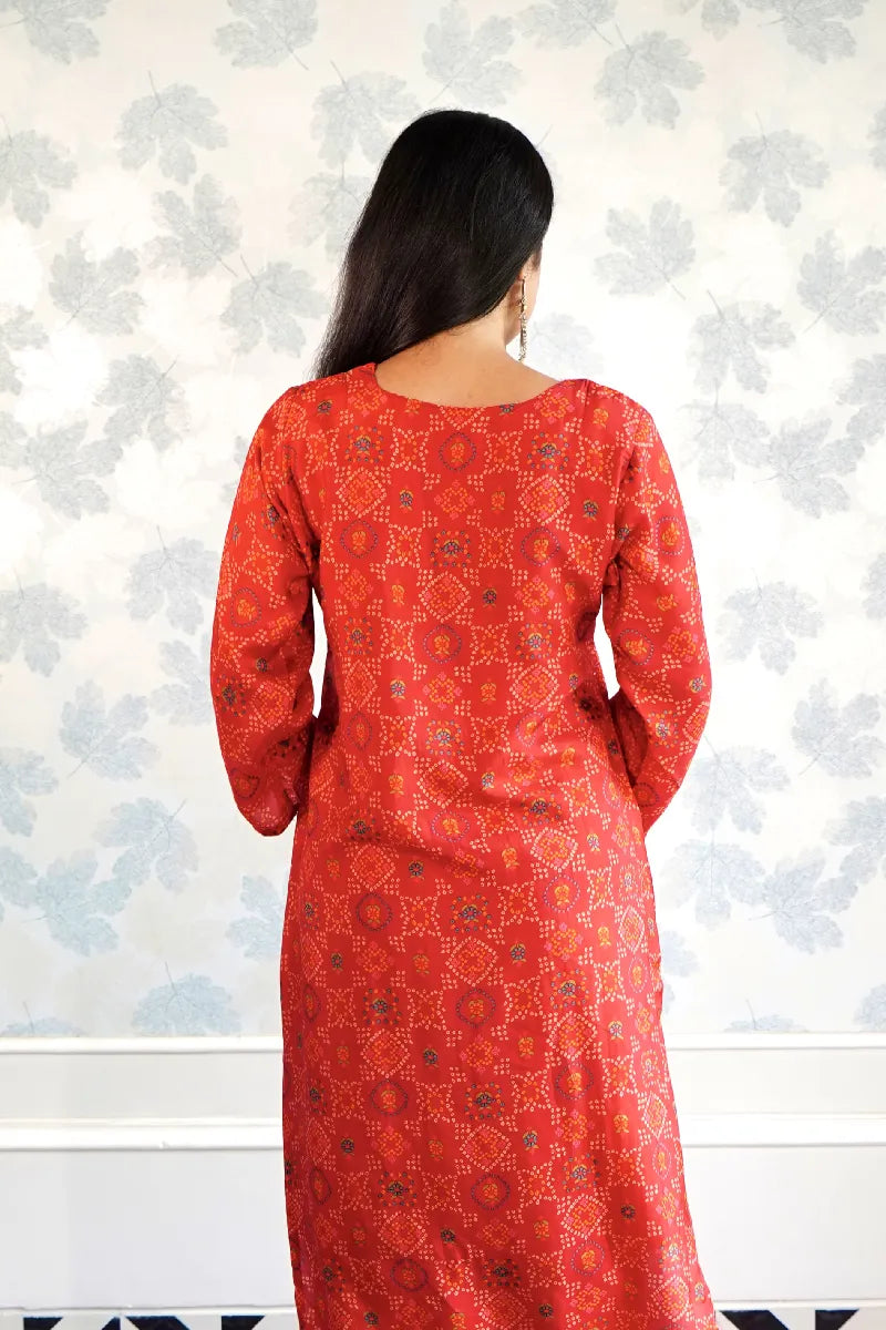 TRADITIONAL RED BANARASI READYMADE SUIT