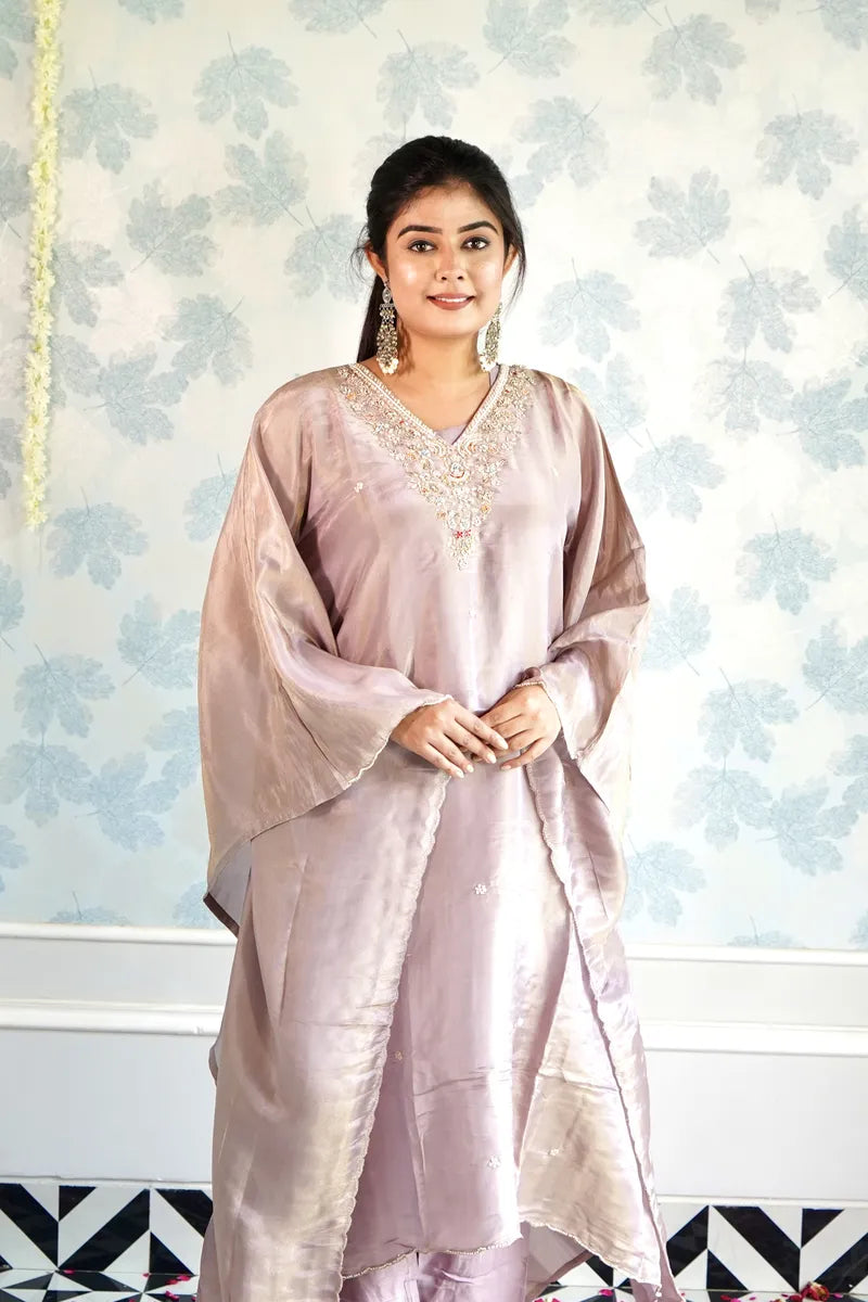 LAVENDER LUXE DRAPED KAFTAN