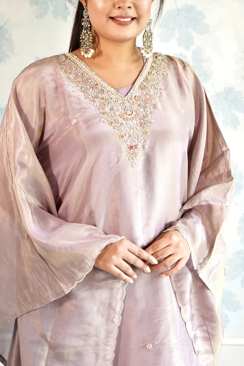 LAVENDER LUXE DRAPED KAFTAN