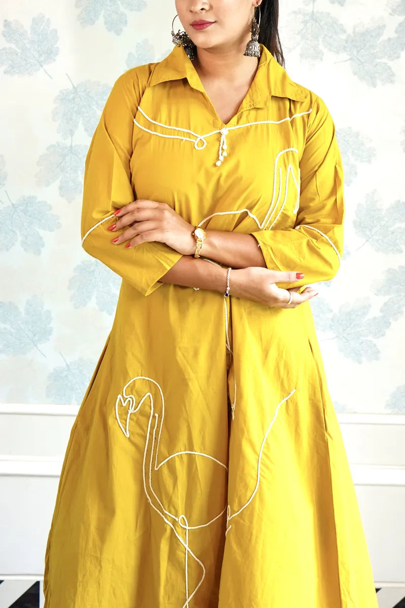 MUSTARD MUSE KURTI CORD SET