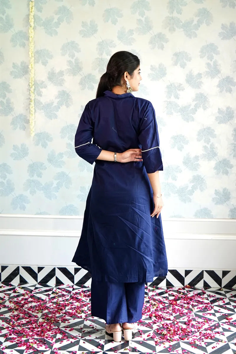 FLAMINGO GRACE: MIDNIGHT BLUE CO-ORD SET"