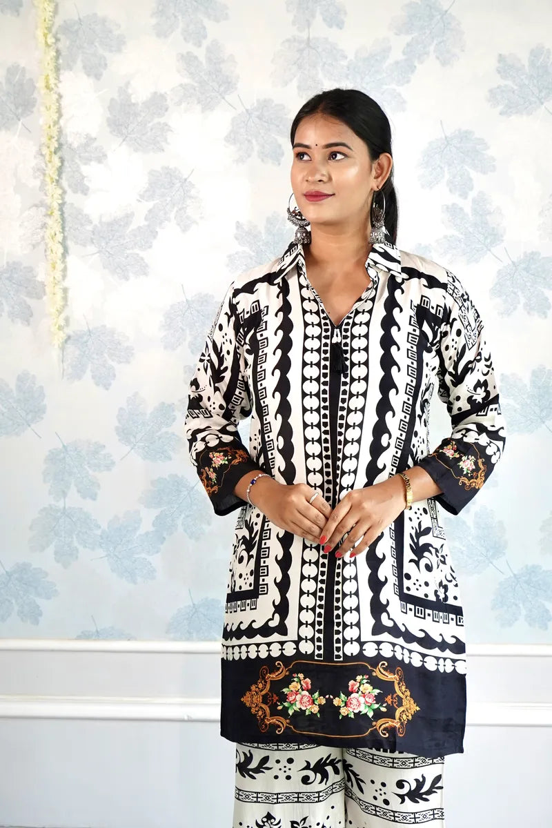 URBAN ETHNIC: BLACK & WHITE FUSION CO-ORD