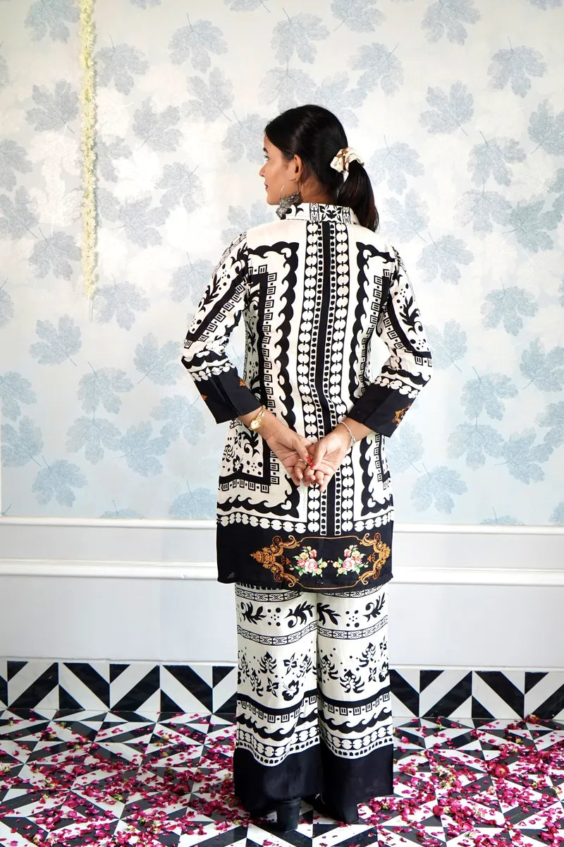 URBAN ETHNIC: BLACK & WHITE FUSION CO-ORD