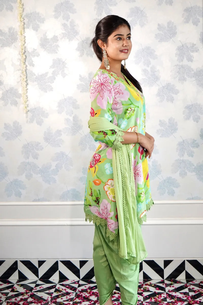 LEAF & PETALS - DREAMY DHOTI FUSSION LOOK