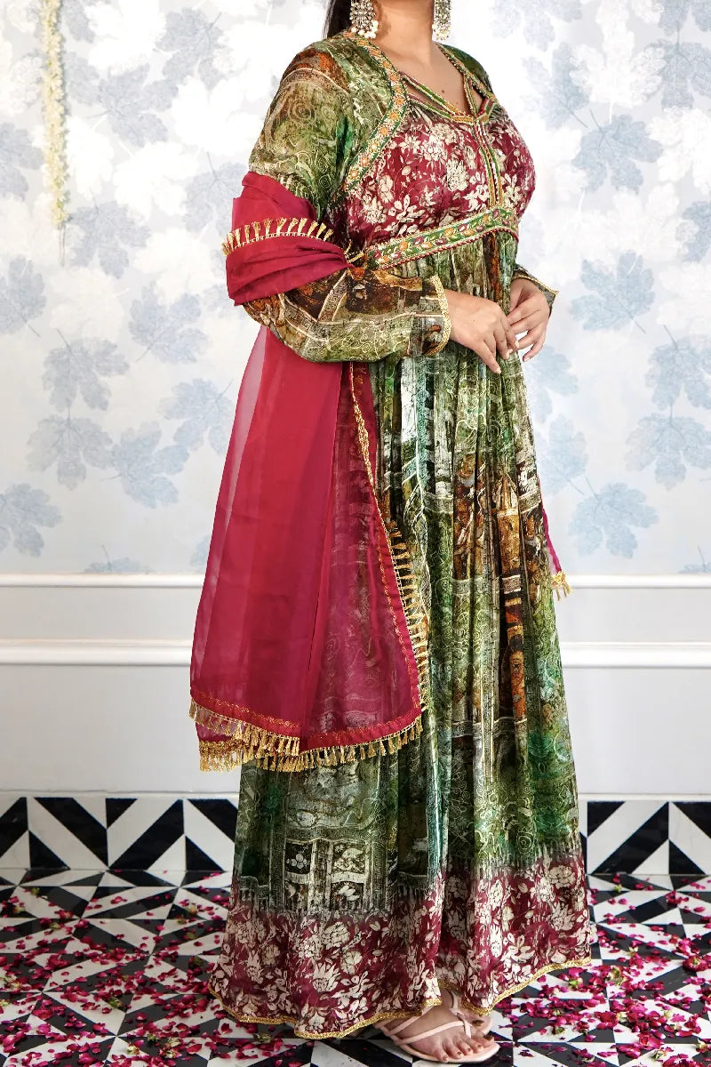 NOORANI ADAA -TRADITIONAL BANARASI ANARKALI
