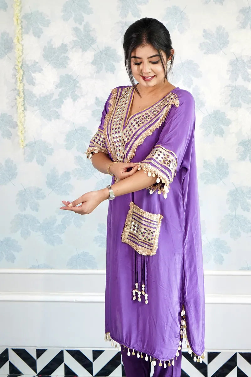 GLAM IN GOTA: THE PURPLE EDITION CO.ORD SET