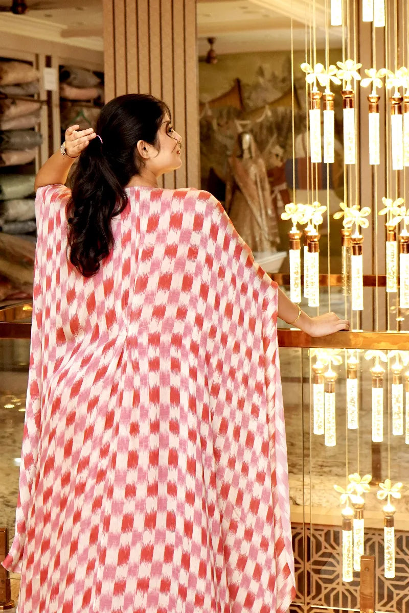 RED COLOR INDO-WESTERN SHRUG
