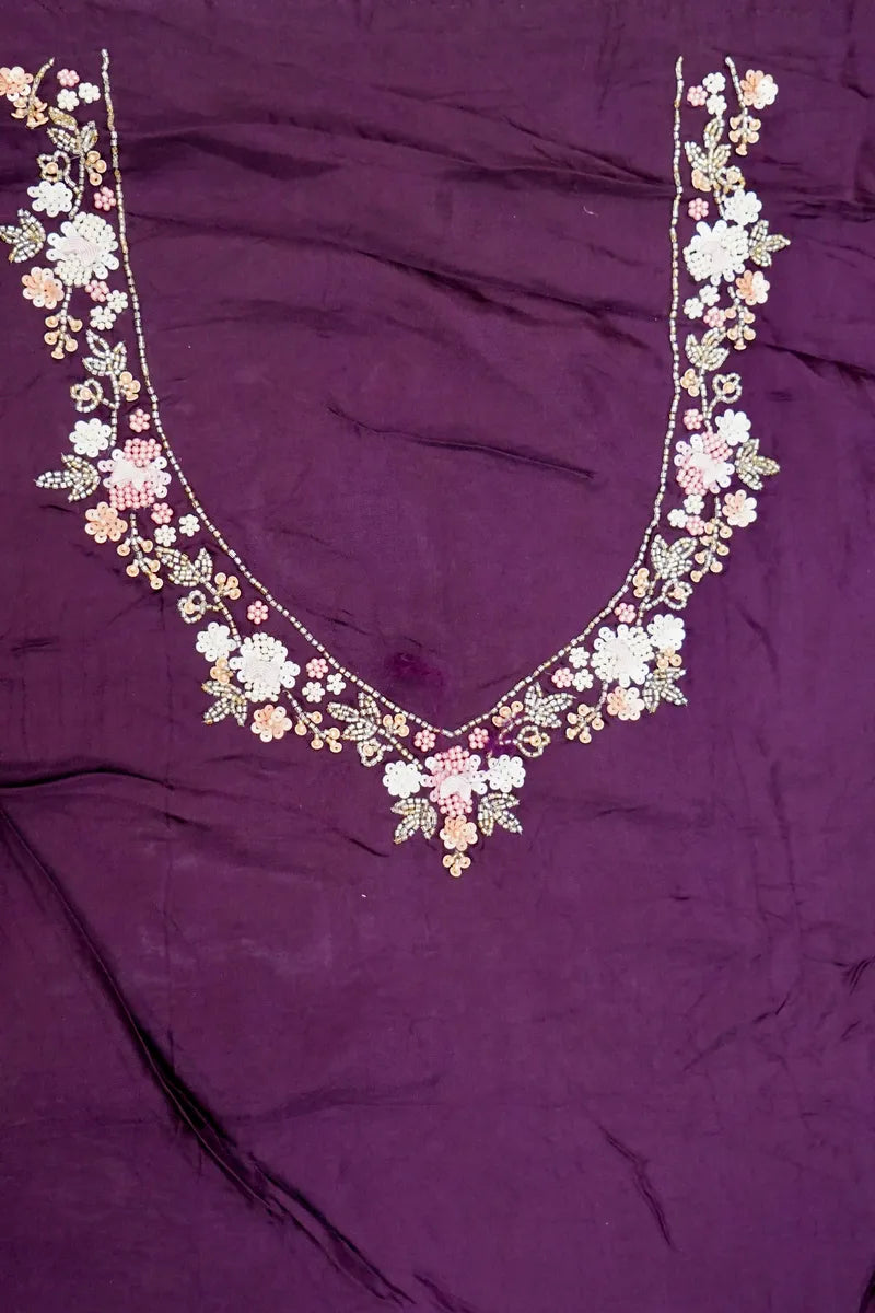 BANARASI CRUSH TISSUE PURPLE COLOR FANCY SAREE