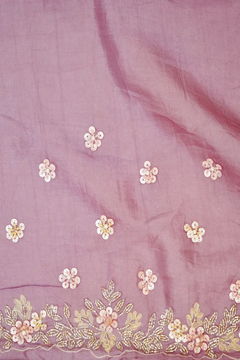 BANARASI TISSUE LAVENDER COLOR FANCY SAREE