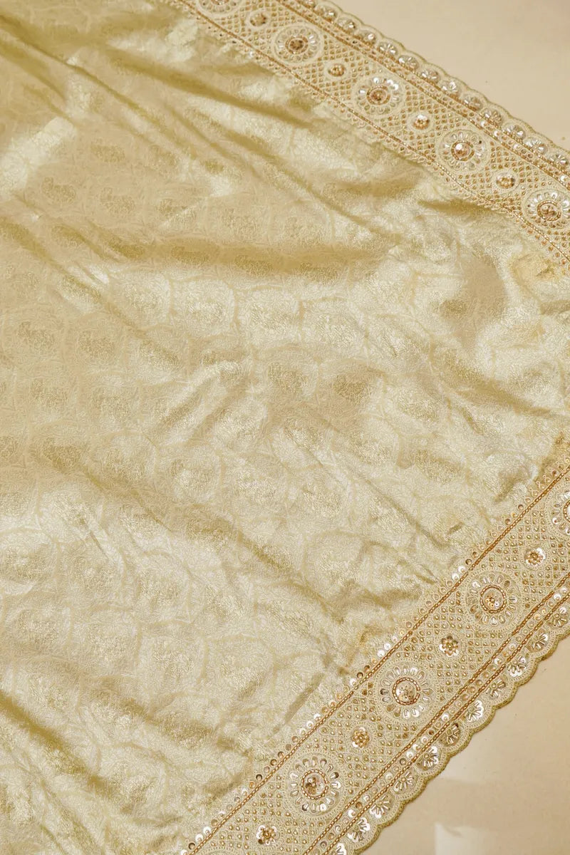 BANARASI RAW SILK PISTA GREEN COLOR FANCY SAREE