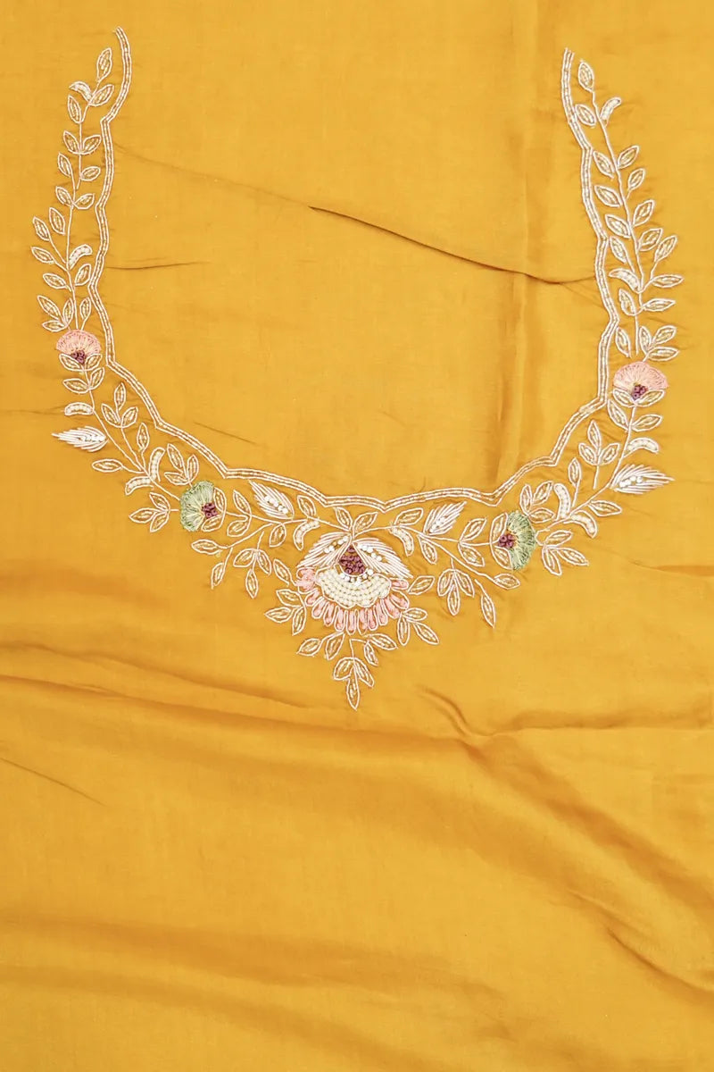 BANARASI RAW SILK MUSTARD YELLOW COLOR FANCY SAREE
