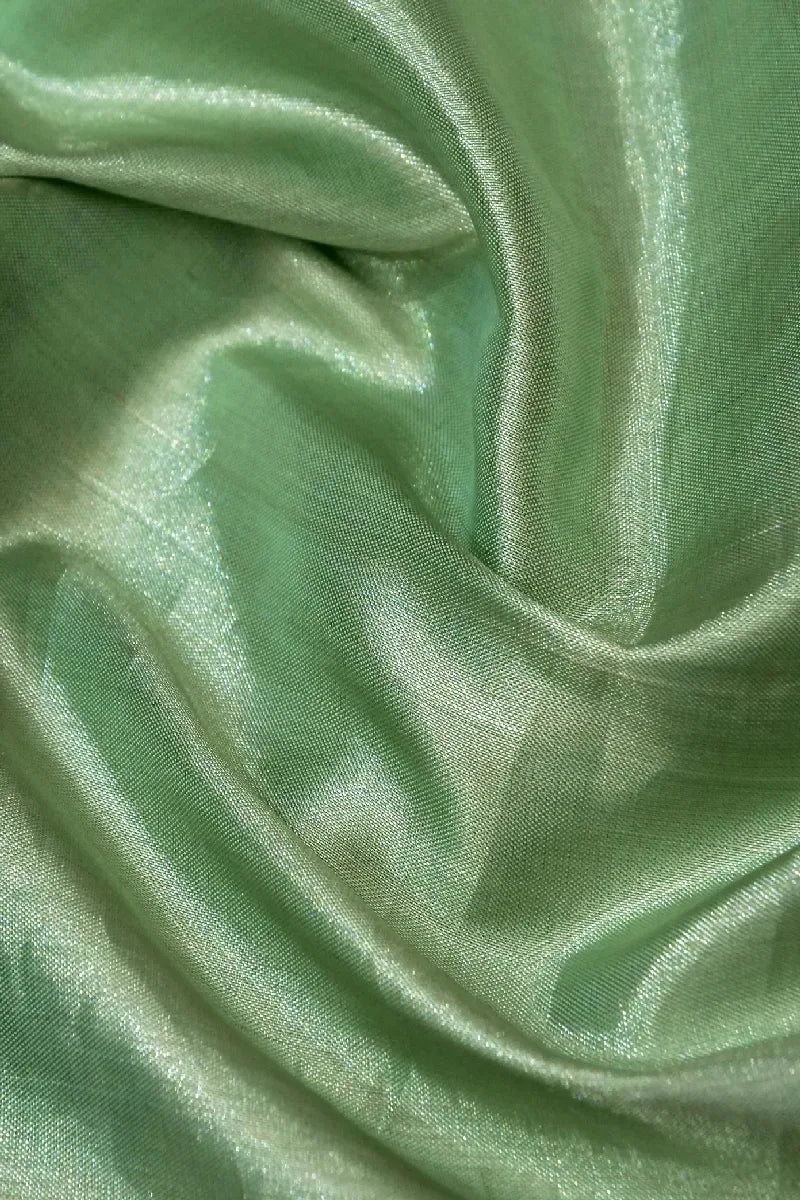 PURE HANDLOOM AQUA GREEN COLOR KANCHIPURAM SILK SAREE
