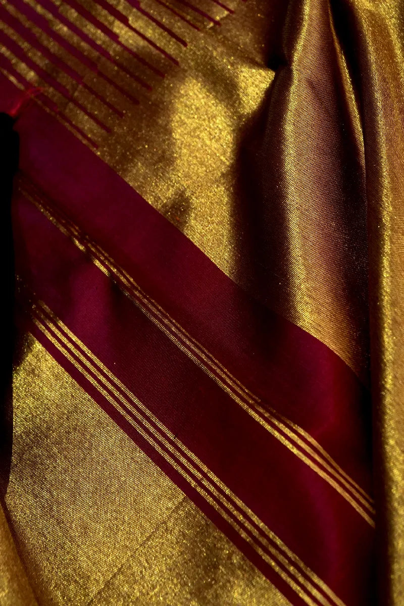PURE HANDLOOM REAL ZARI BOTTLE GREEN COLOR KANCHIPURAM SILK SAREE