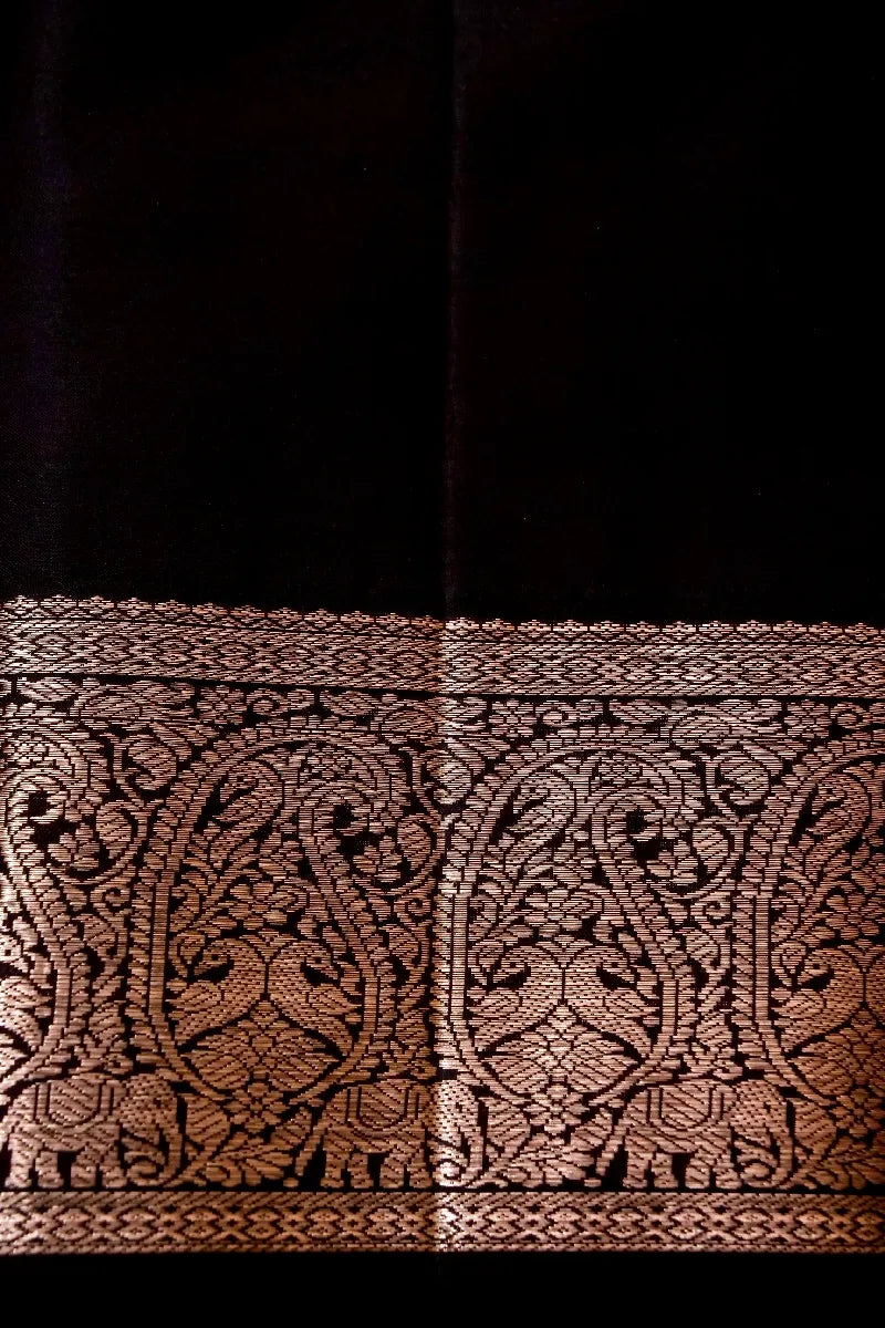 PURE HANDLOOM COFFEE COLOR COLOR KANCHIPURAM SILK SAREE
