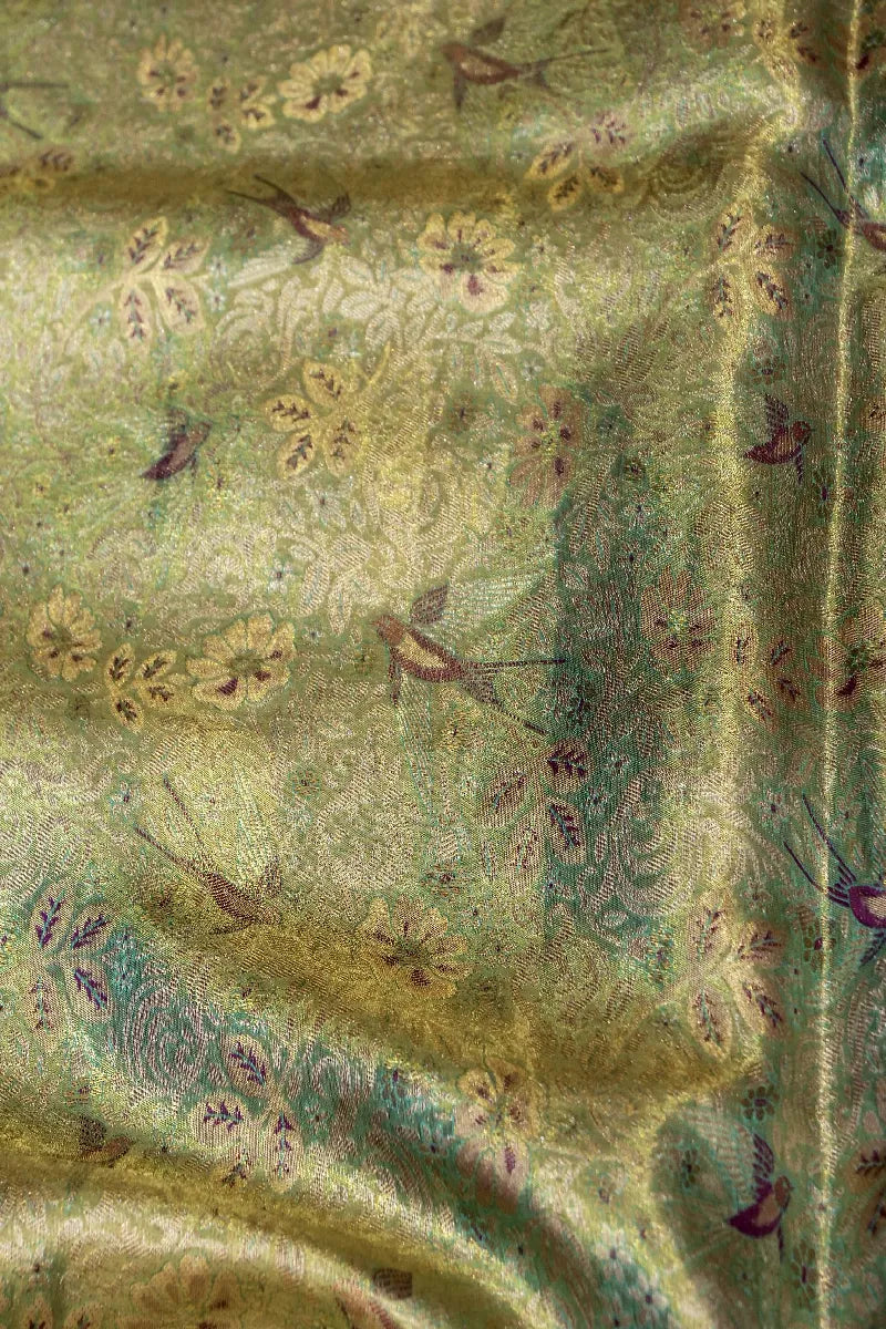PURE HANDLOOM REAL ZARI MINT COLOR KANCHIPURAM SILK SAREE