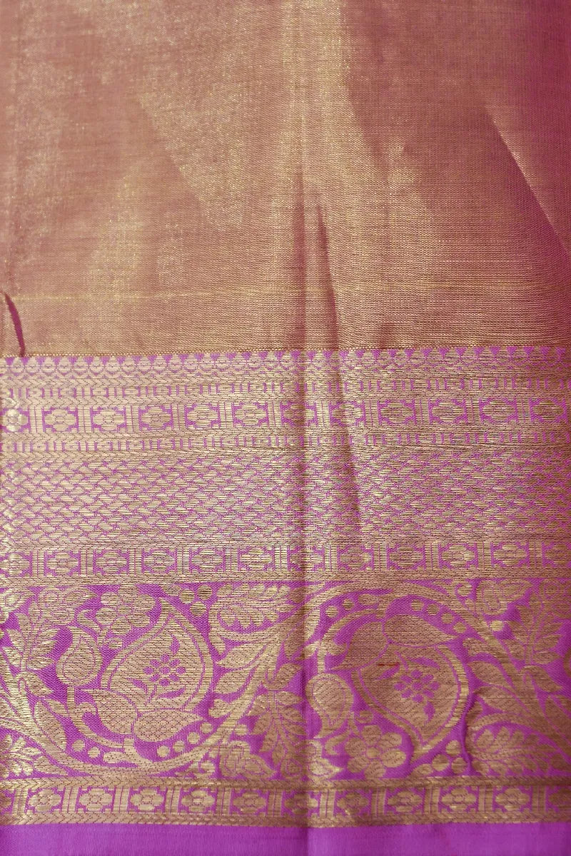 PURE HANDLOOM PURPLE COLOR KANCHIPURAM SILK SAREE