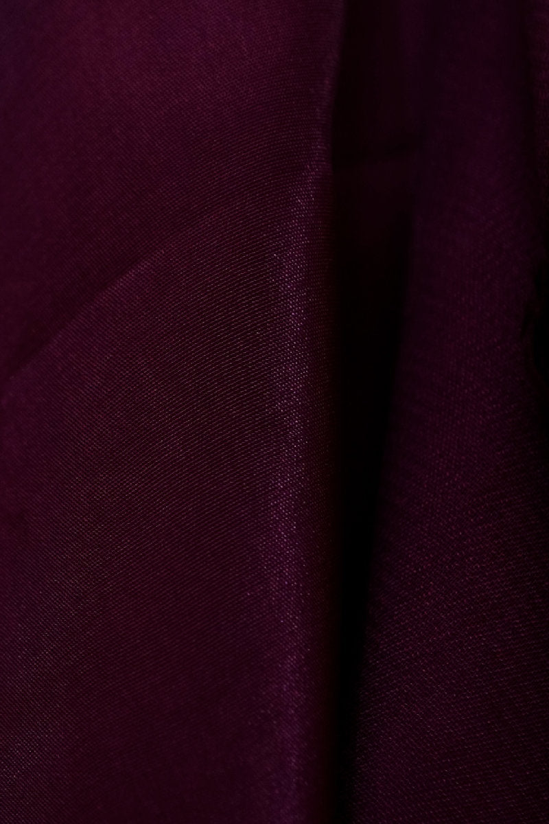 GEORGETTE BANARASI SILK DARK WINE COLOR UNSTICHED SUIT