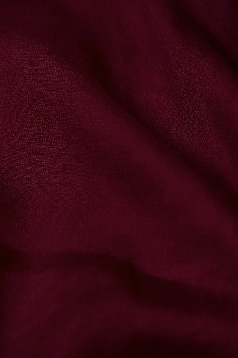 BANARASI KHADDI SILK WINE COLOR UNSTICHED SUIT
