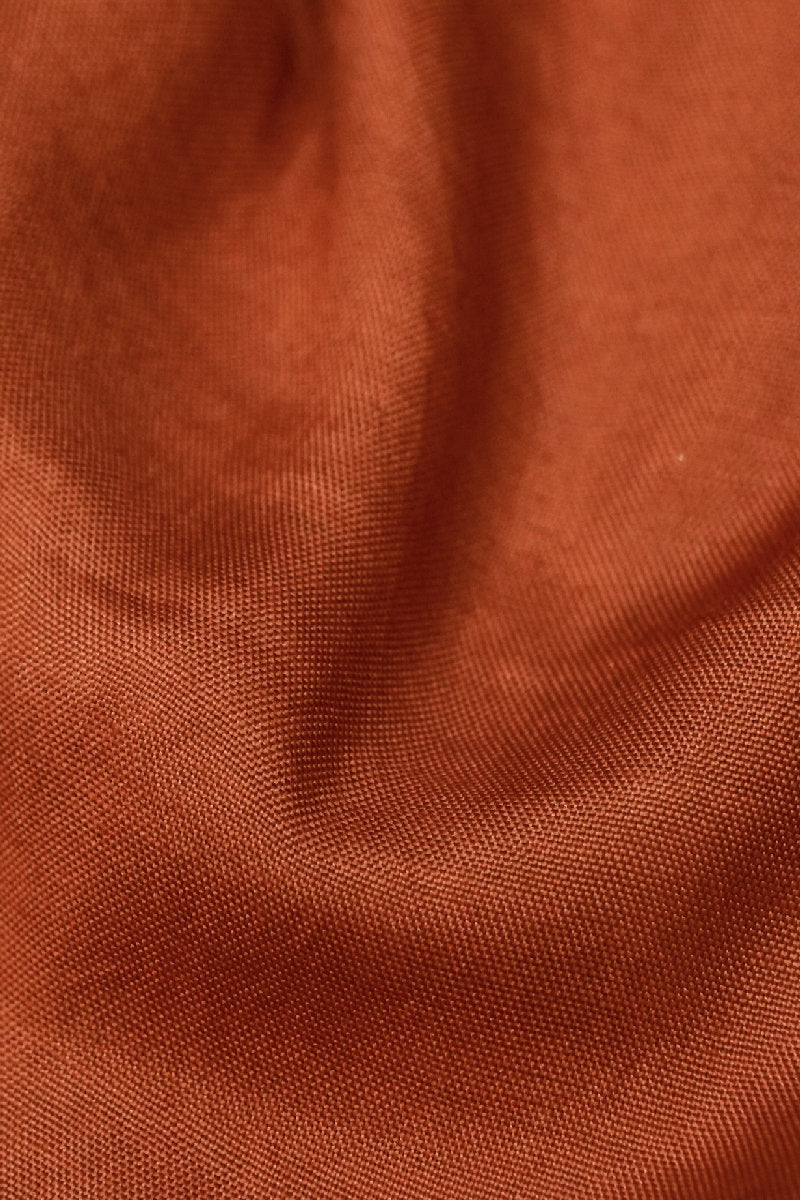 BANARASI BUTTER SILK RUST COLOR UNSTITCHED SUIT