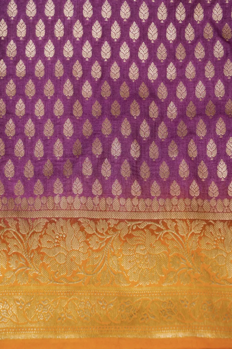 BANARASI SILK LAVENDAR COLOR UNSTICHED SUIT