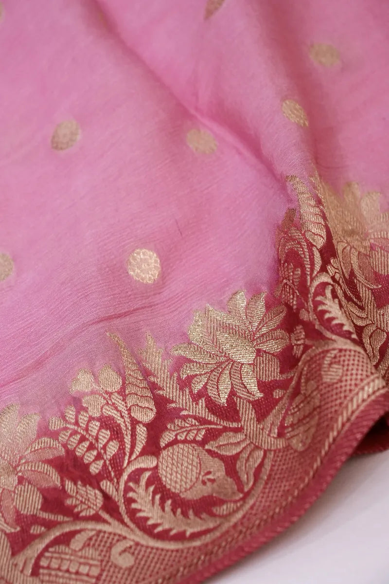BANARASI DOLLA SILK PASTEL MAROON COLOR UNSTITCHED SUIT