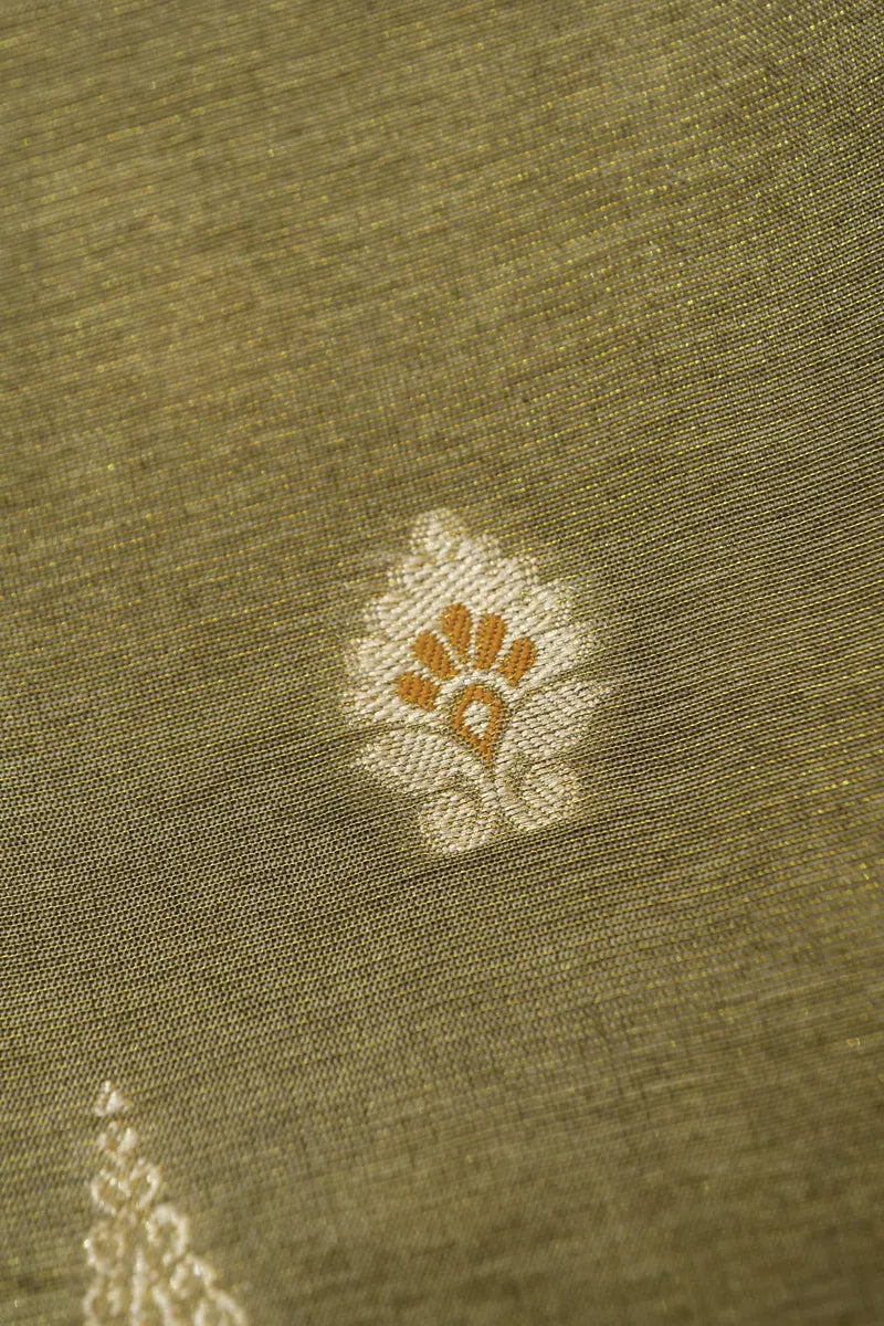 BANARASI DOLLA SILK PASTEL MEHENDI COLOR UNSTITCHED SUIT