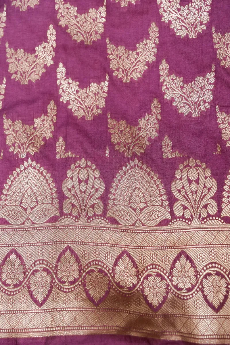 BANARASI SILK ONION COLOR UNSTITCHED SUIT