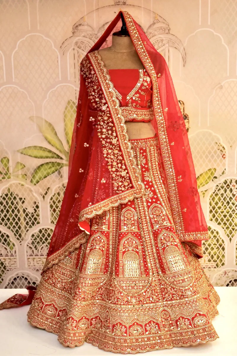 RAW SILK RANI COLOR LEHENGA