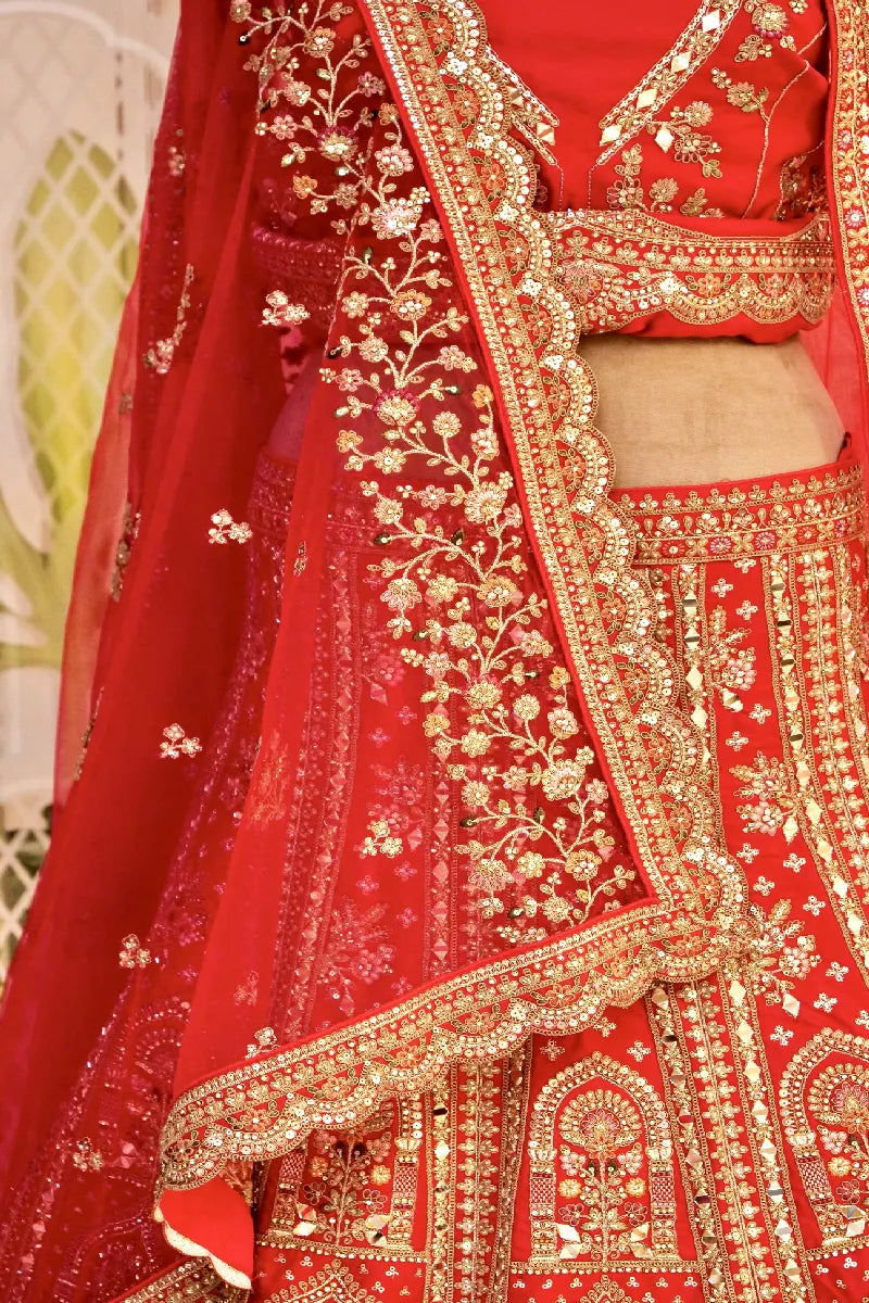 RAW SILK RANI COLOR LEHENGA