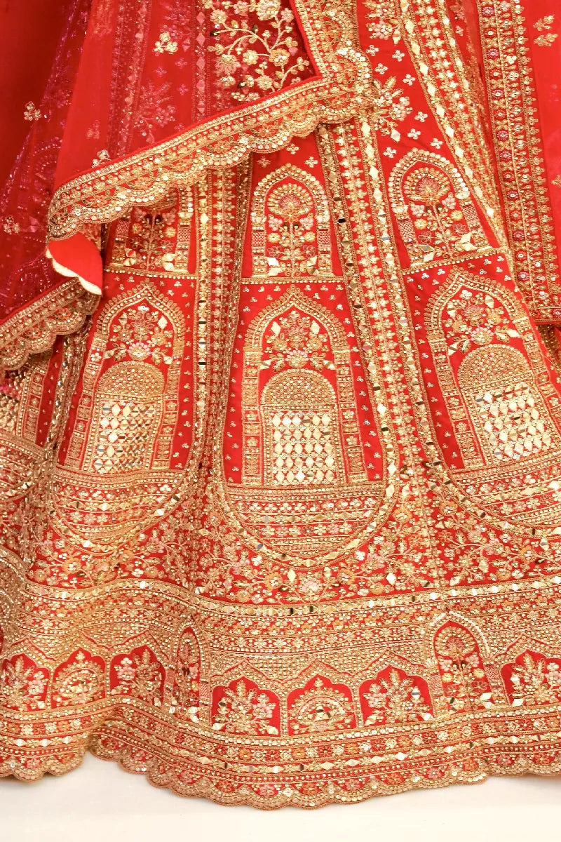 RAW SILK RANI COLOR LEHENGA