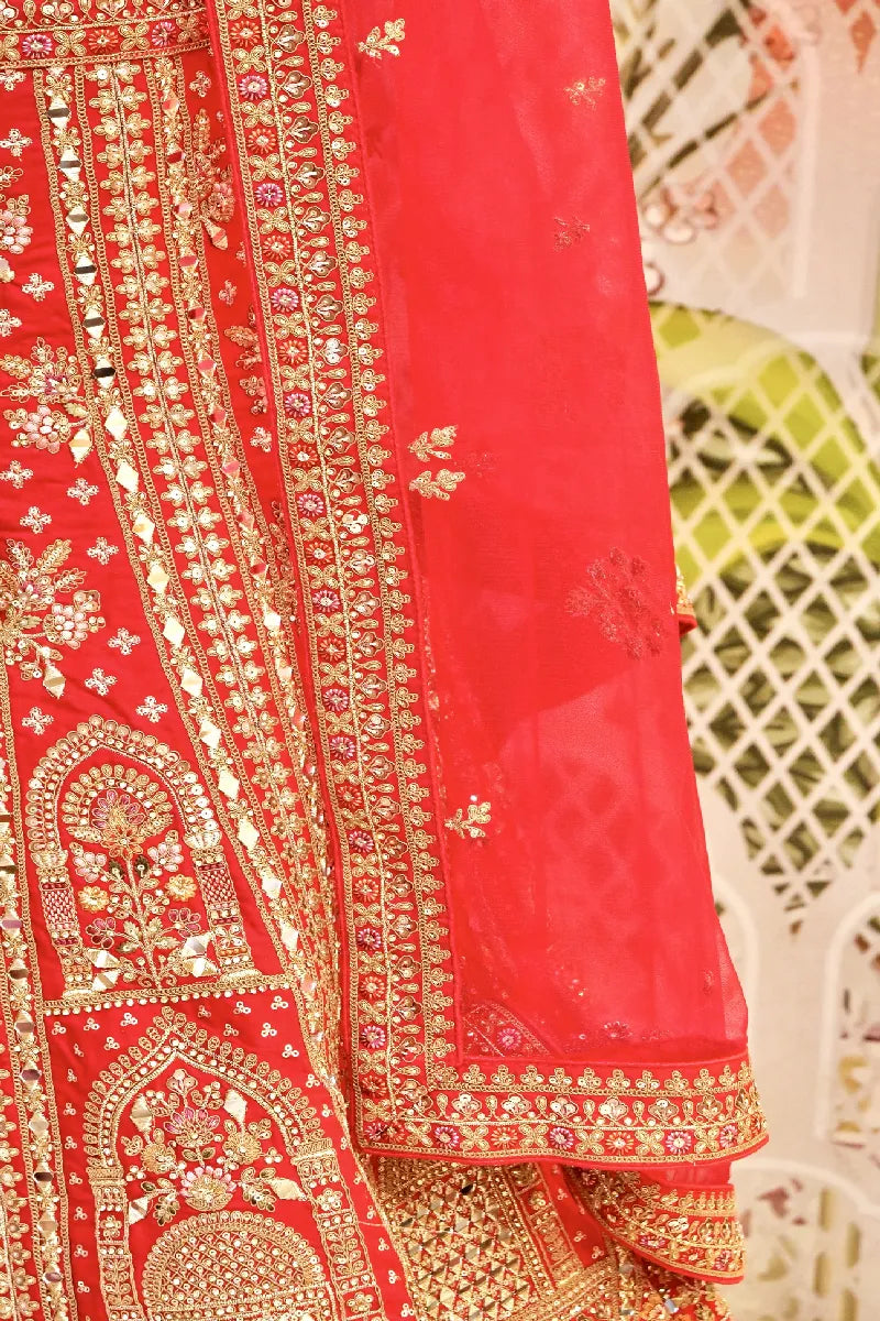 RAW SILK RANI COLOR LEHENGA