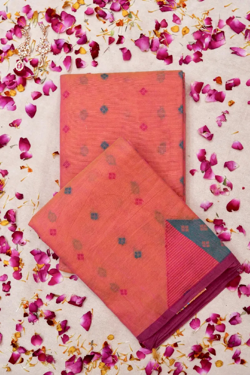 BANARASI GAJARI COLOR PURE COTTON
