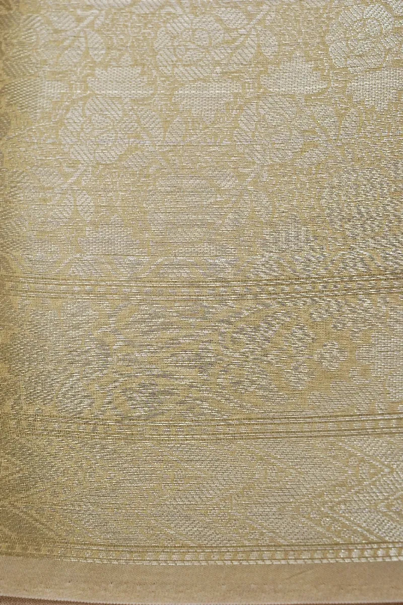 BANARASI CREAM COLOR MIX COTTON SAREE
