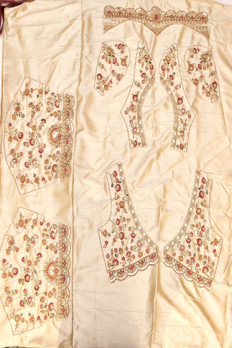 RAW SILK CHIKU COLOR LEHENGA
