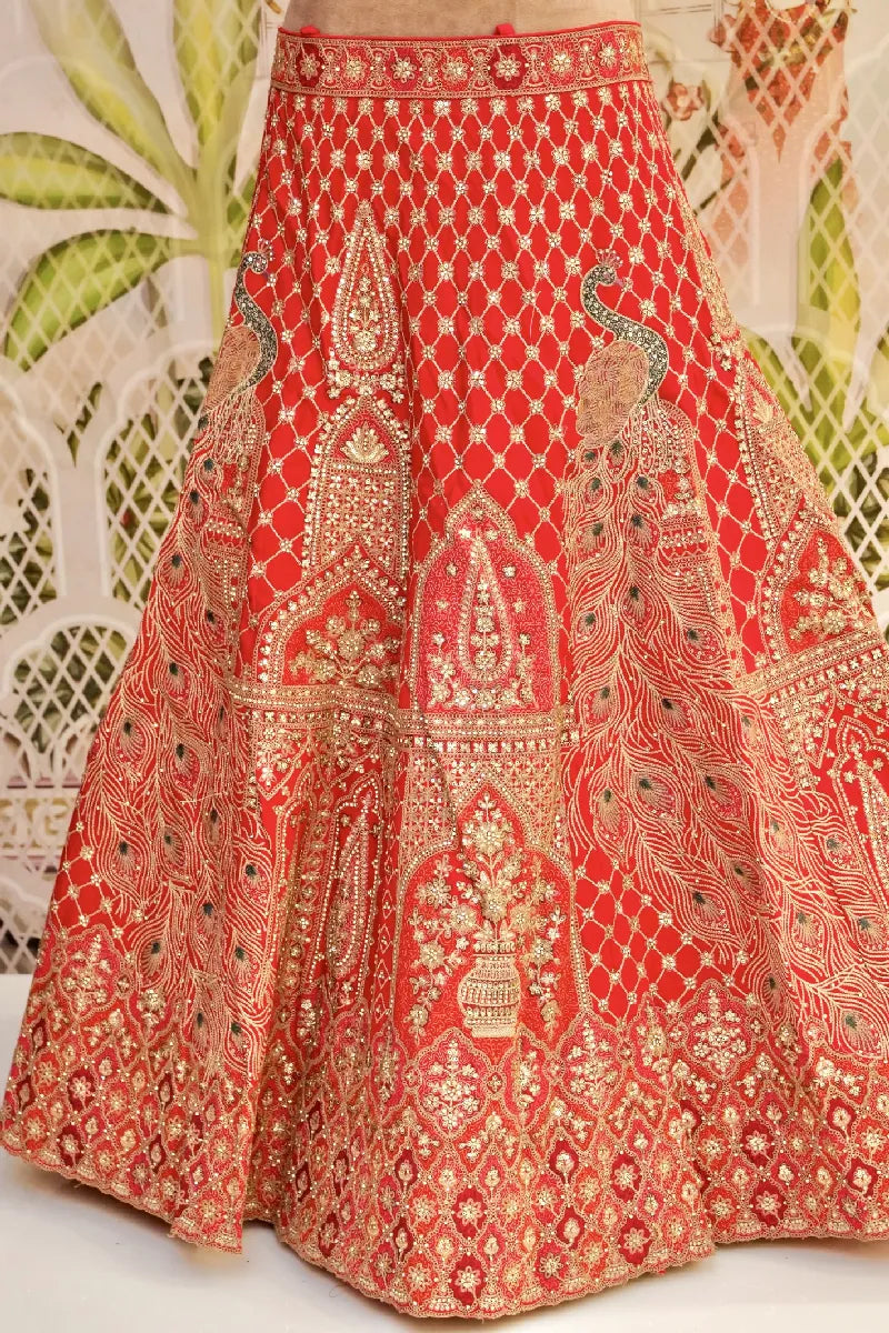 RAW SILK RANI COLOR LEHENGA