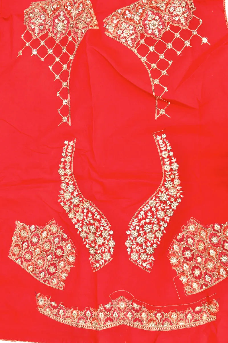 RAW SILK RANI COLOR LEHENGA