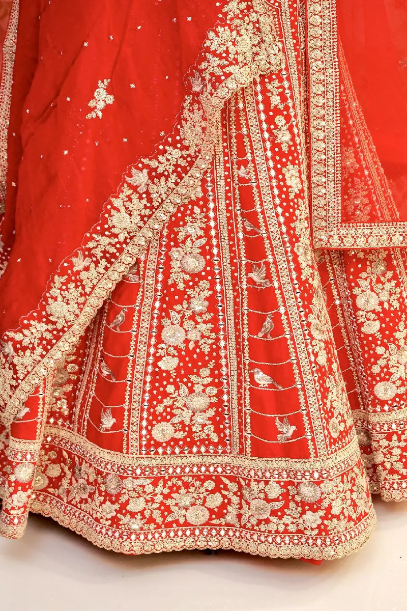 RAW SILK RANI COLOR LEHENGA