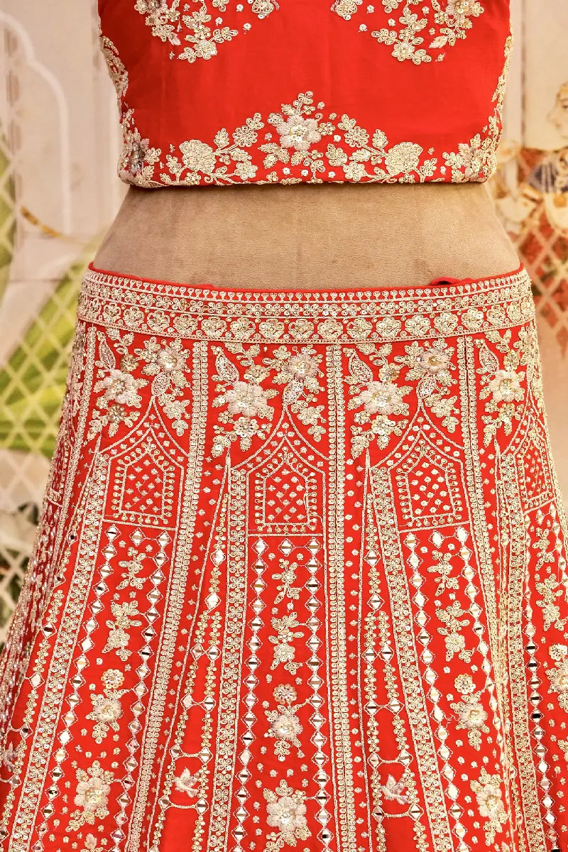 RAW SILK RANI COLOR LEHENGA