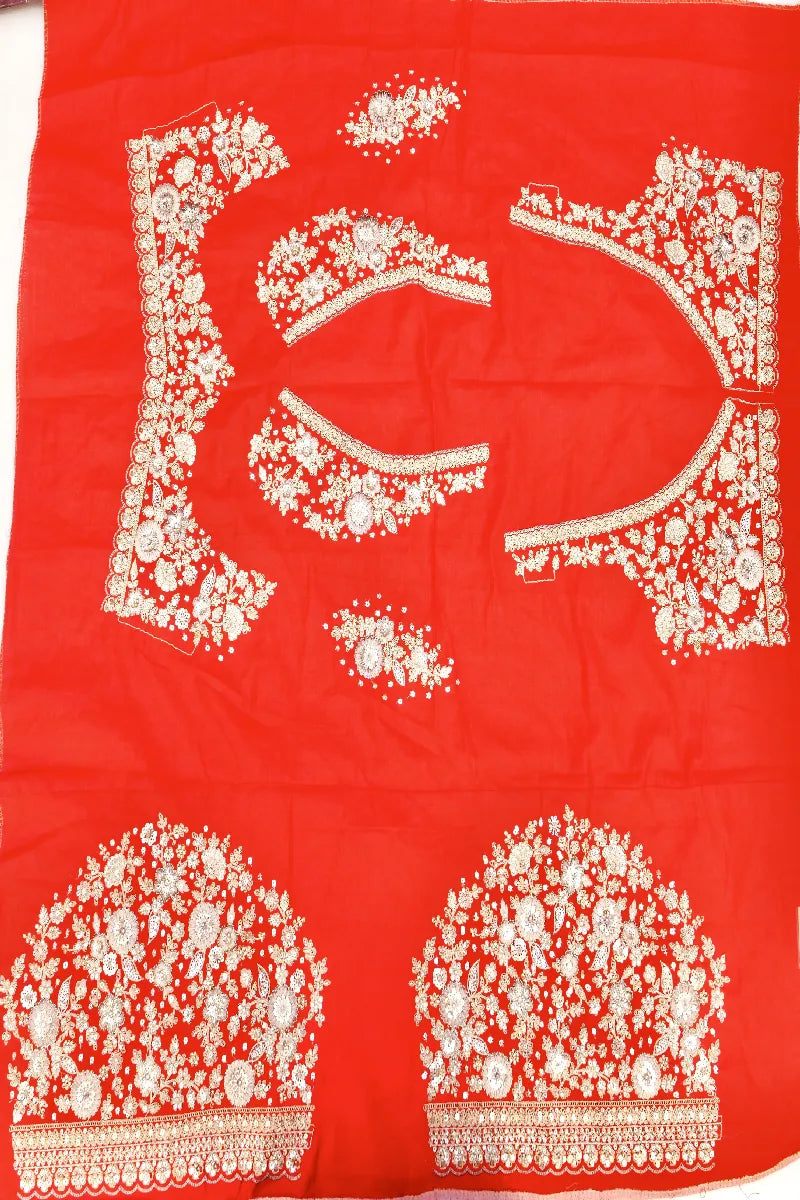 RAW SILK RANI COLOR LEHENGA